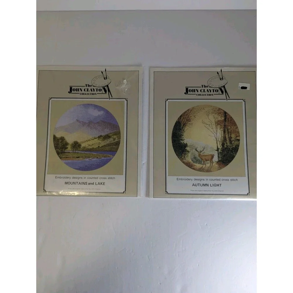 Lot 2 Heritage Stitchcraft John Clayton Cross Stitch Charts Mountains & Autumn